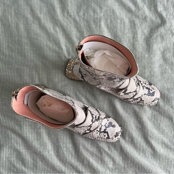 ROCHAS PARIS *BRAND NEW* | Python Glitter Ankle Bootie | IT 40 - Picture 5 of 15